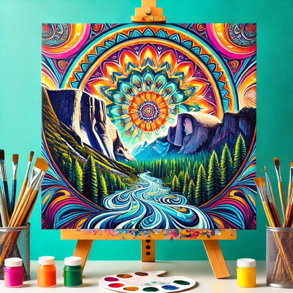 【New Arrival - 40% OFF】"Serenity Mandalas" Series - 'Mountain/Yosemite' P1216#21 | Original 🎨 Paint by Numbers | 💎 Diamond Painting (16"x16" / 40x40cm)