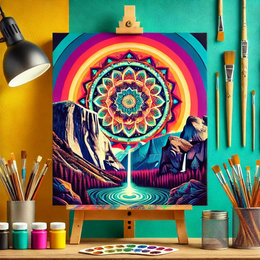 【New Arrival - 40% OFF】"Serenity Mandalas" Series - 'Mountain/Yosemite' P1216#23 | Original 🎨 Paint by Numbers | 💎 Diamond Painting (16"x20" / 40x50cm)