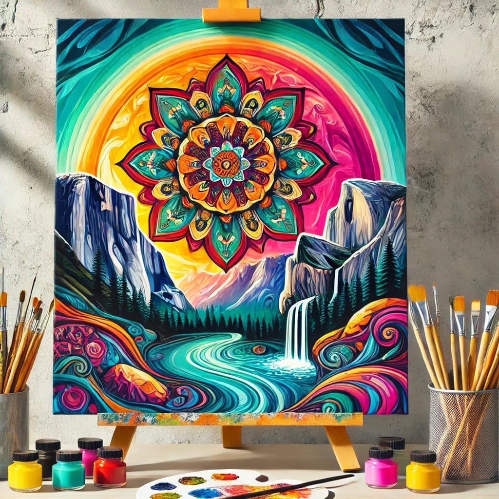 【New Arrival - 40% OFF】"Serenity Mandalas" Series - 'Mountain/Yosemite' P1216#24 | Original 🎨 Paint by Numbers | 💎 Diamond Painting (16"x20" / 40x50cm)