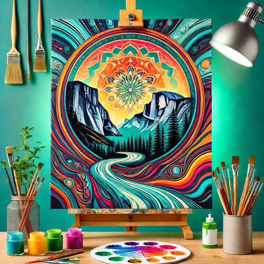 【New Arrival - 40% OFF】"Serenity Mandalas" Series - 'Mountain/Yosemite' P1216#26 | Original 🎨 Paint by Numbers | 💎 Diamond Painting (16"x20" / 40x50cm)