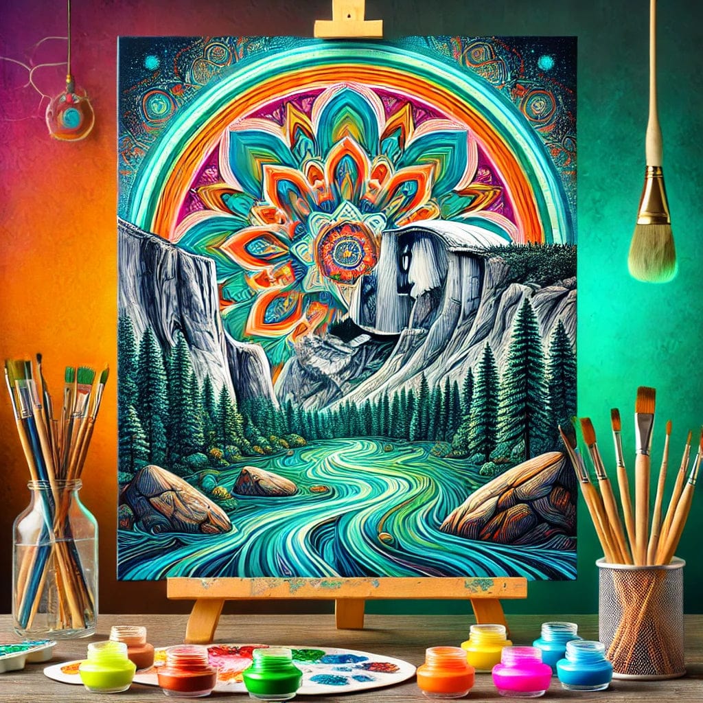 【New Arrival - 40% OFF】"Serenity Mandalas" Series - 'Mountain/Yosemite' P1216#30 | Original 🎨 Paint by Numbers | 💎 Diamond Painting (16"x20" / 40x50cm)