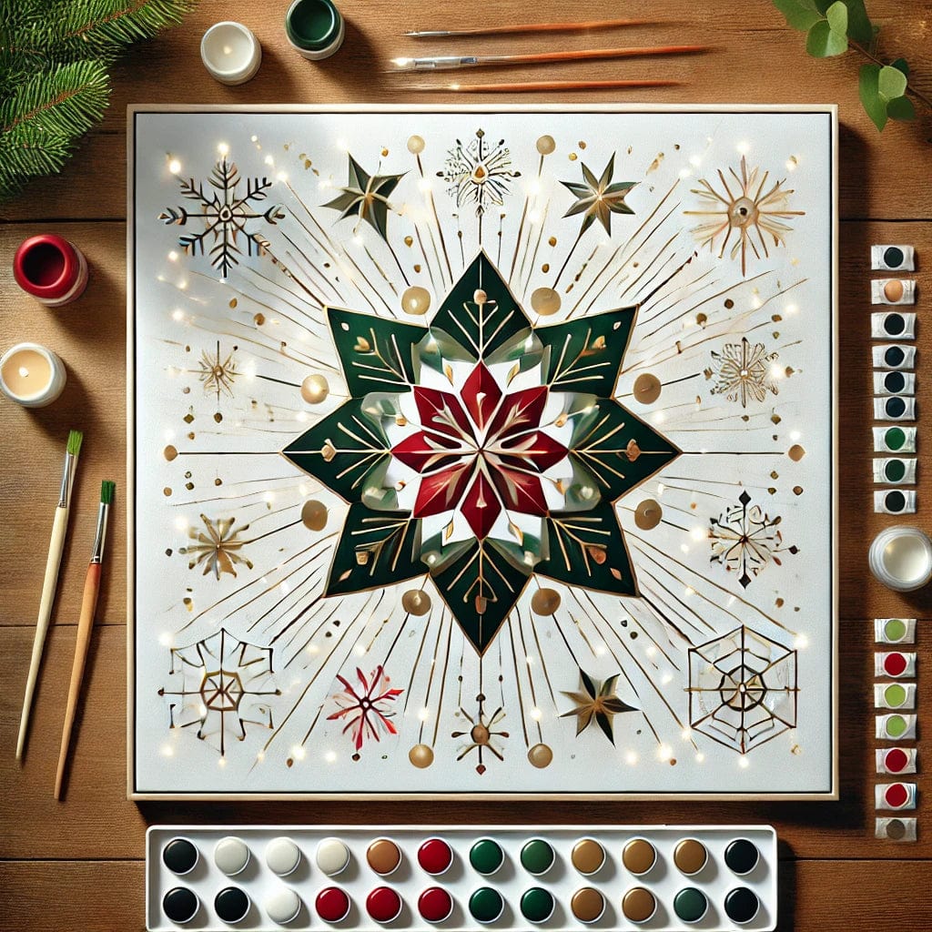 "Serenity Mandalas" Series - Christmas P17#05 | Original Paint by Numbers 🎨&💎 Diamond Painting (16"x16" / 40x40cm)