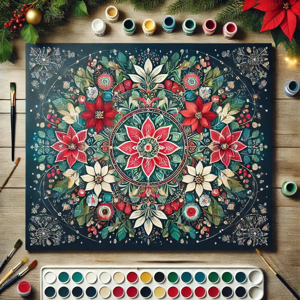 "Serenity Mandalas" Series - Christmas P17#06 | Original Paint by Numbers 🎨&💎 Diamond Painting (16"x20" / 40x50cm)