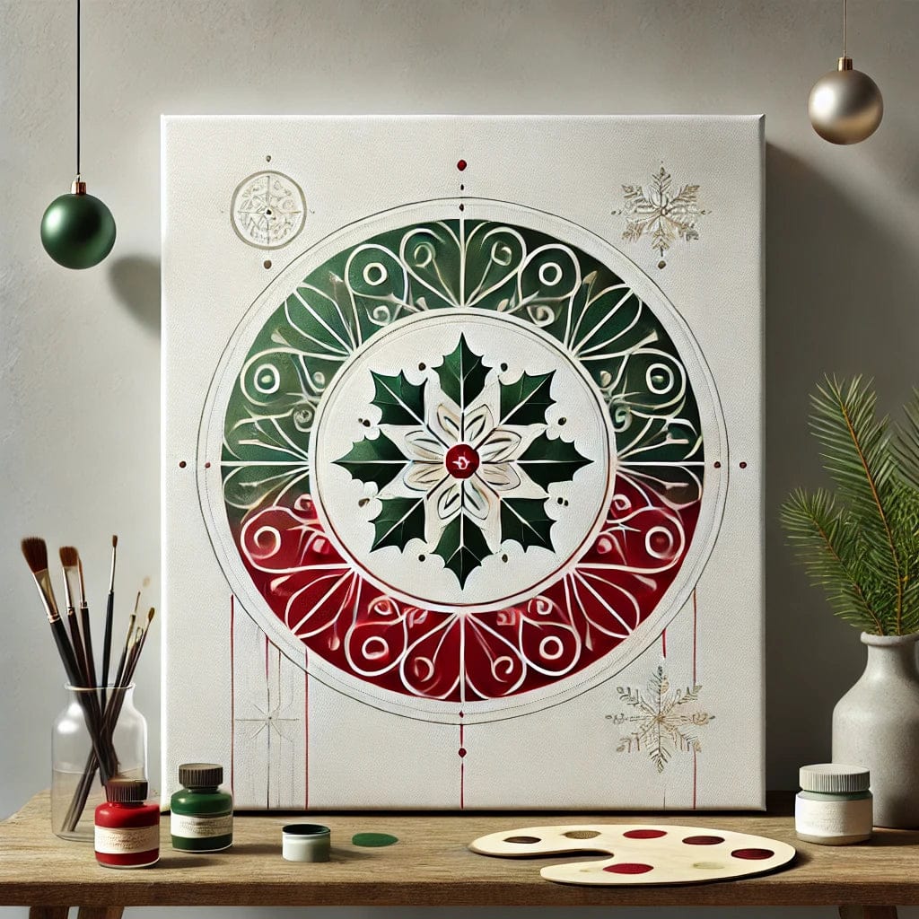 "Serenity Mandalas" Series - Christmas P17#17 | Original Paint by Numbers 🎨&💎 Diamond Painting (16"x20" / 40x50cm)