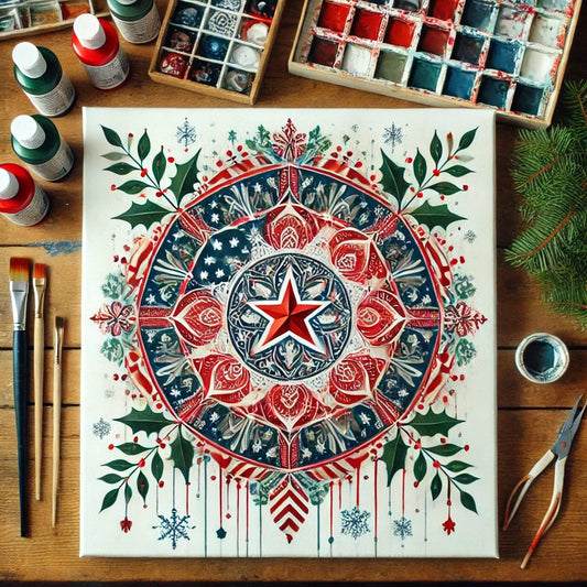 "Serenity Mandalas" Series - Christmas P17#25 | Original Paint by Numbers 🎨&💎 Diamond Painting (16"x20" / 40x50cm)