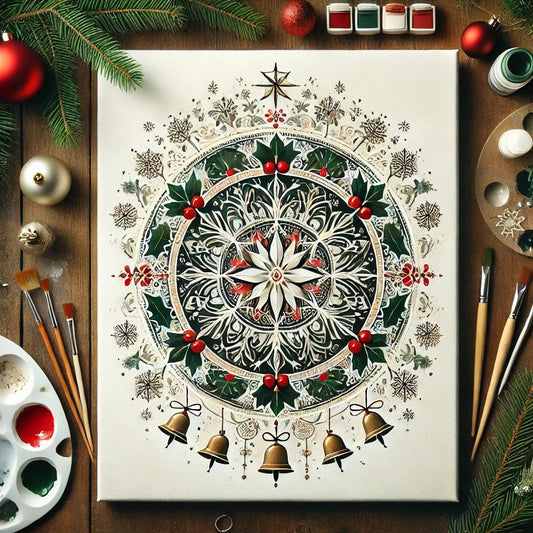 "Serenity Mandalas" Series - Christmas P21#02 | Original Paint by Numbers 🎨&💎 Diamond Painting (16"x20" / 40x50cm)