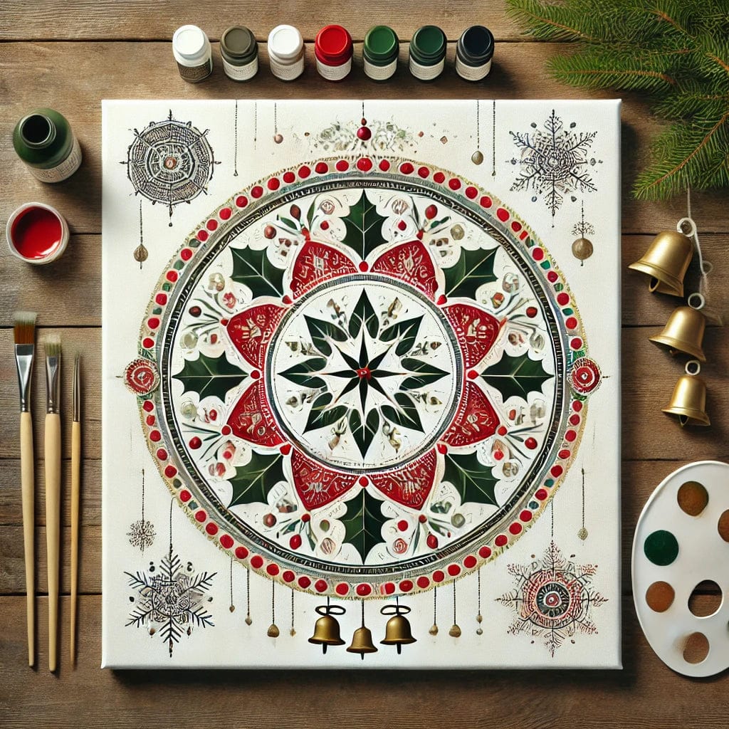 "Serenity Mandalas" Series - Christmas P21#08 | Original Paint by Numbers 🎨&💎 Diamond Painting (16"x20" / 40x50cm)