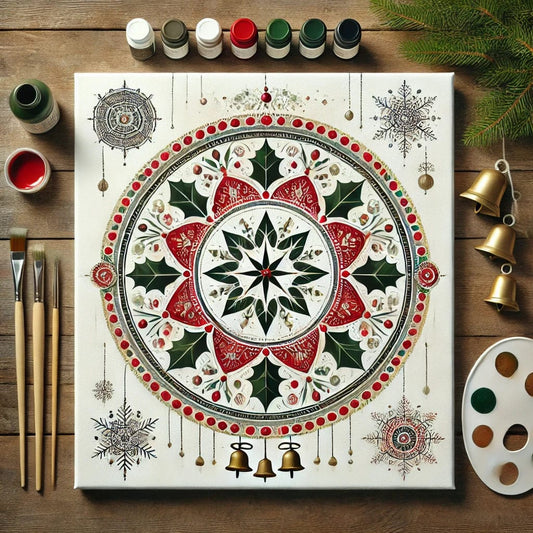 "Serenity Mandalas" Series - Christmas P21#08 | Original Paint by Numbers 🎨&💎 Diamond Painting (16"x20" / 40x50cm)