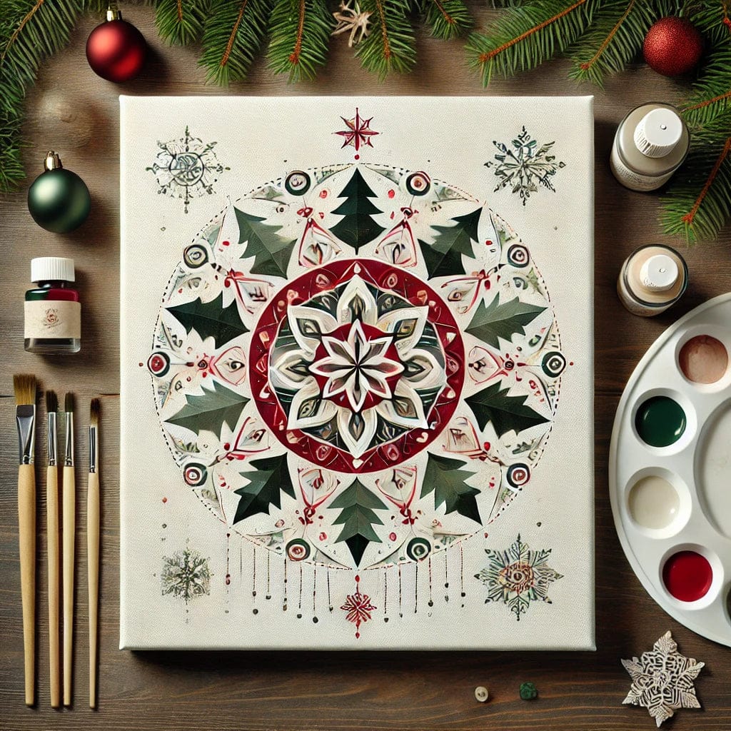 "Serenity Mandalas" Series - Christmas P21#12 | Original Paint by Numbers 🎨&💎 Diamond Painting (16"x20" / 40x50cm)