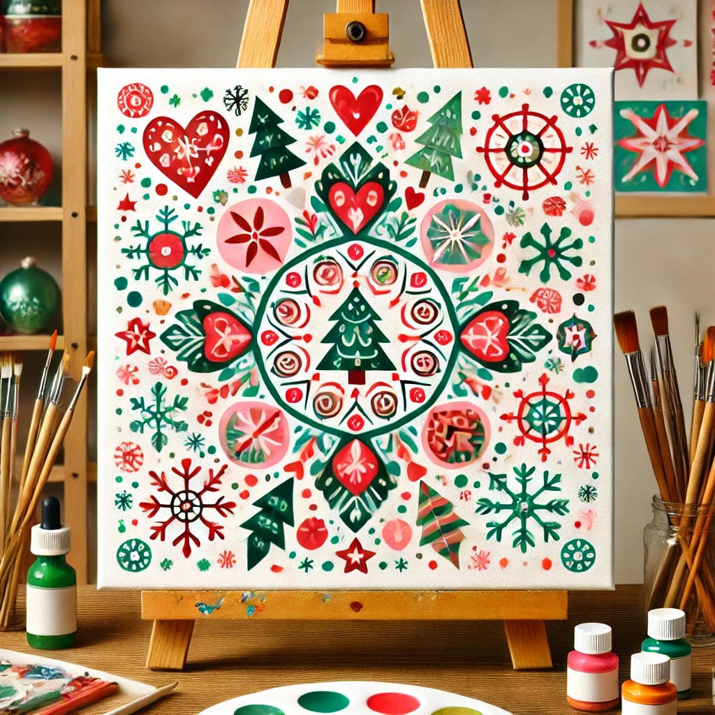 "Serenity Mandalas" Series - Christmas P21#26 | Original Paint by Numbers 🎨&💎 Diamond Painting (16"x16" / 40x40cm)