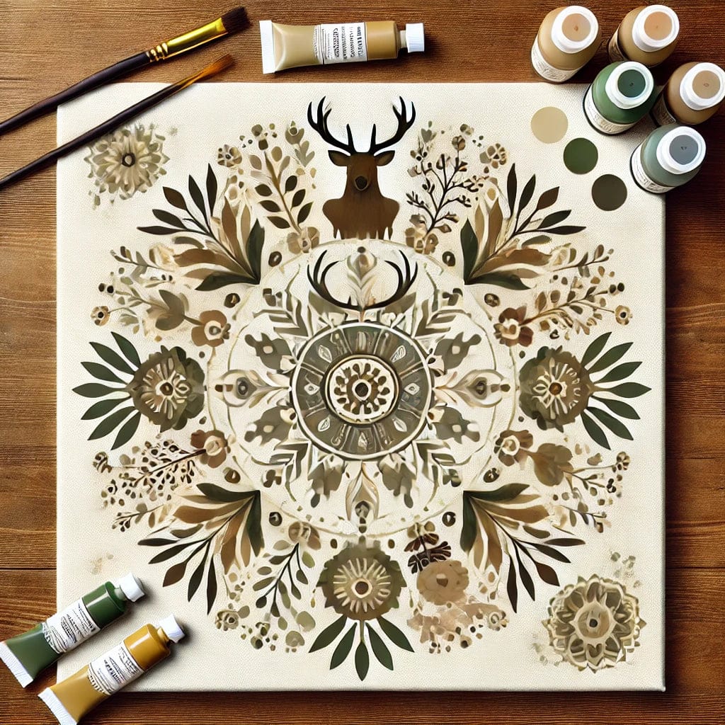 "Serenity Mandalas" Series - Deer / Hunting / Outdoors P25#01 | Original Paint by Numbers 🎨&💎 Diamond Painting (16"x16" / 40x40cm)