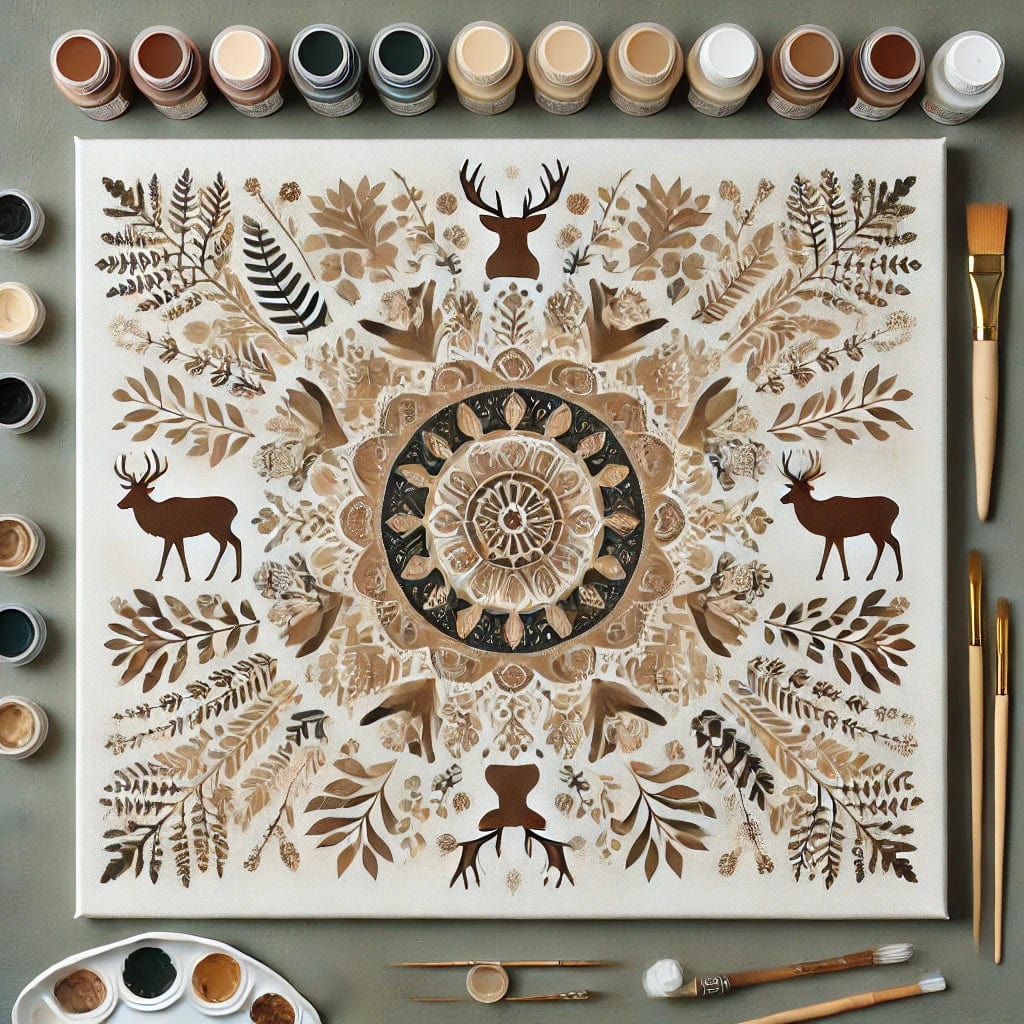 "Serenity Mandalas" Series - Deer / Hunting / Outdoors P25#05 | Original Paint by Numbers 🎨&💎 Diamond Painting (16"x20" / 40x50cm)