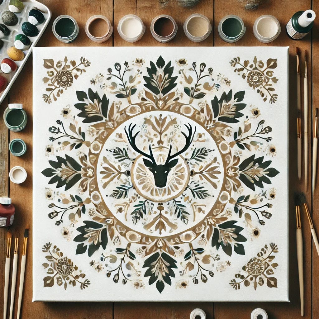 "Serenity Mandalas" Series - Deer / Hunting / Outdoors P25#13 | Original Paint by Numbers 🎨&💎 Diamond Painting (16"x16" / 40x40cm)