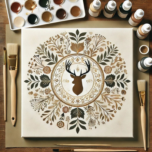 "Serenity Mandalas" Series - Deer / Hunting / Outdoors P25#14 | Original Paint by Numbers 🎨&💎 Diamond Painting (16"x16" / 40x40cm)