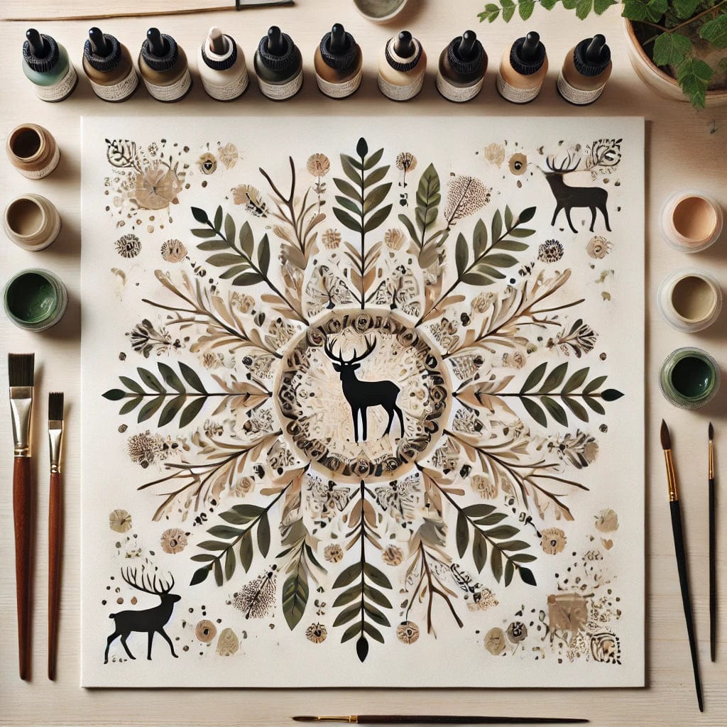 "Serenity Mandalas" Series - Deer / Hunting / Outdoors P25#16 | Original Paint by Numbers 🎨&💎 Diamond Painting (16"x16" / 40x40cm)