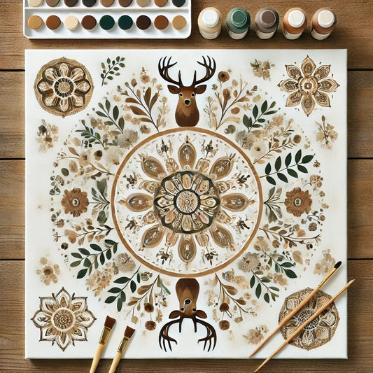 "Serenity Mandalas" Series - Deer / Hunting / Outdoors P25#17 | Original Paint by Numbers 🎨&💎 Diamond Painting (16"x16" / 40x40cm)