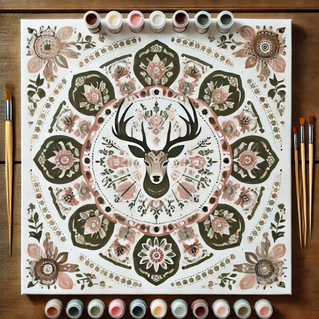 "Serenity Mandalas" Series - Deer / Hunting / Outdoors P25#27 | Original Paint by Numbers 🎨&💎 Diamond Painting (16"x16" / 40x40cm)