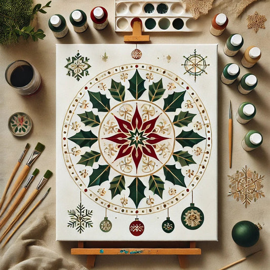 "Serenity Mandalas" Series by ColourMost™ - Christmas P3#05 | Original Paint by Numbers (16"x20" / 40x50cm)