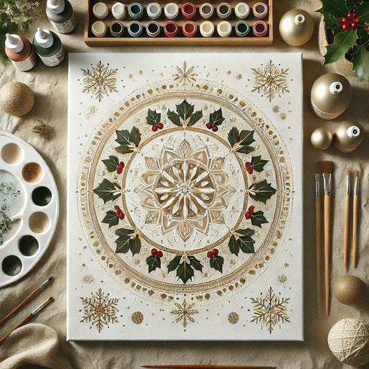 "Serenity Mandalas" Series by ColourMost™ - Christmas P3#18 | Original Paint by Numbers (16"x20" / 40x50cm)