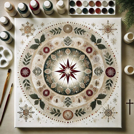 "Serenity Mandalas" Series by ColourMost™ - Christmas P3#25 | Original Paint by Numbers (16"x16" / 40x40cm)