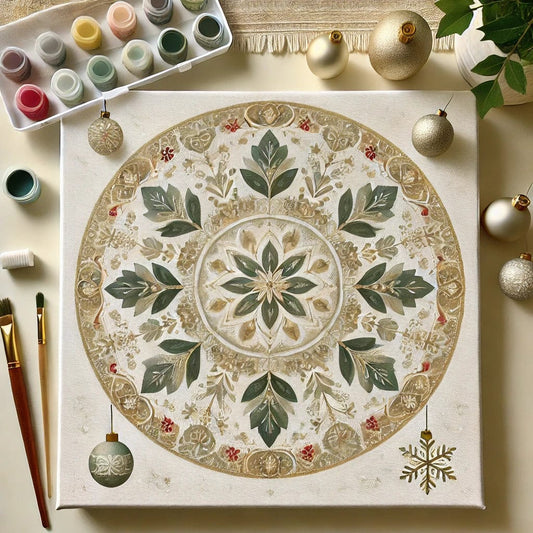 "Serenity Mandalas" Series by ColourMost™ - Christmas P3#29 | Original Paint by Numbers (16"x16" / 40x40cm)