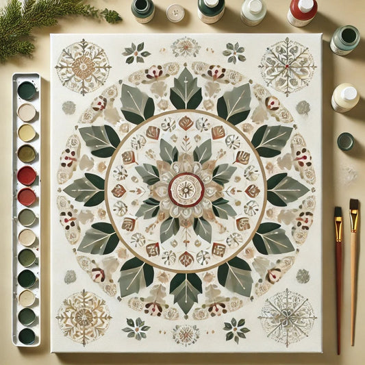 "Serenity Mandalas" Series - Christmas P4#18 | Original Paint by Numbers 🎨&💎 Diamond Painting (16"x20" / 40x50cm)