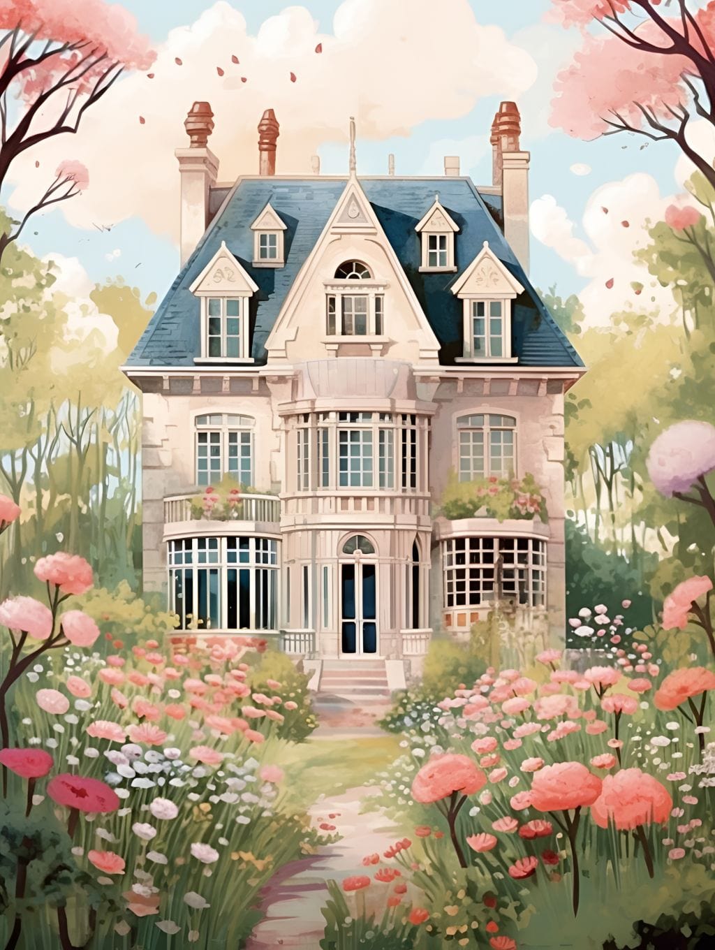 "Blossom Manor" by ColourMost™ | Victorian #01 | Original Paint by Numbers