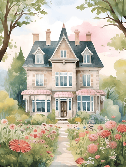 "Blossom Manor" by ColourMost™ | Victorian #02 | Original Paint by Numbers