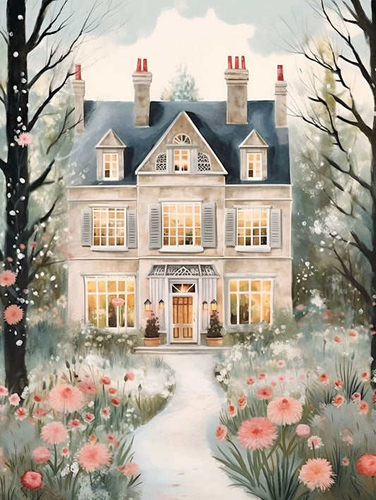 "Blossom Manor" by ColourMost™ | Winter #01 | Original Paint by Numbers