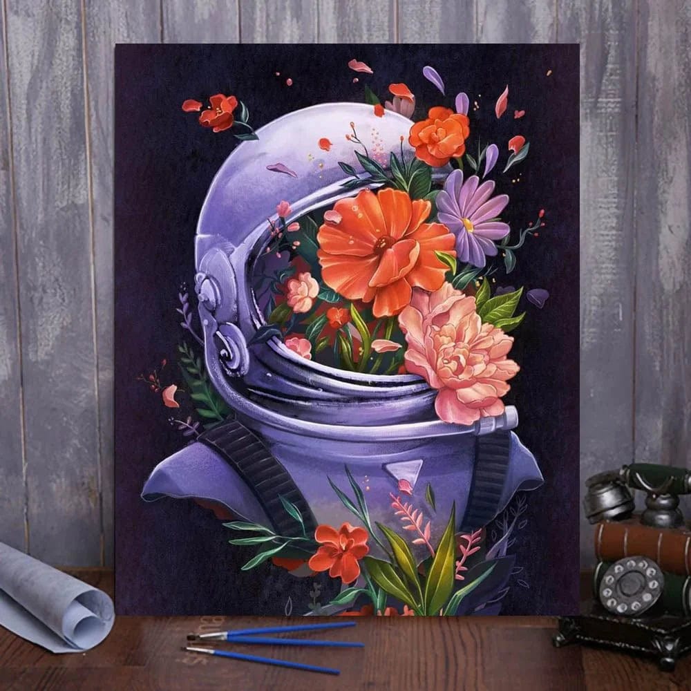 ColourMost™ DIY Painting By Numbers - 'Bloomed Astronaut' (16"x20")