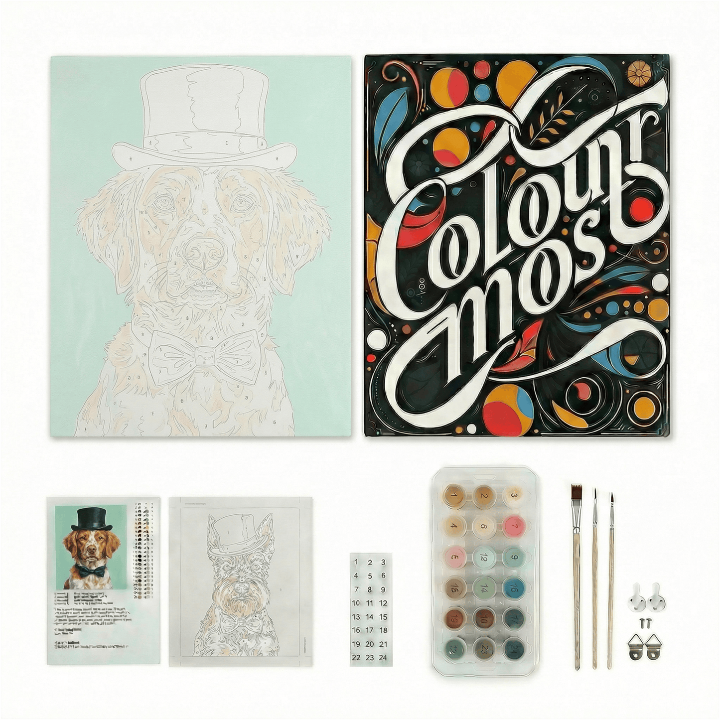 Brittany | "Dapper Pets" Original Paint by Numbers (16"x20" / 40x50cm)