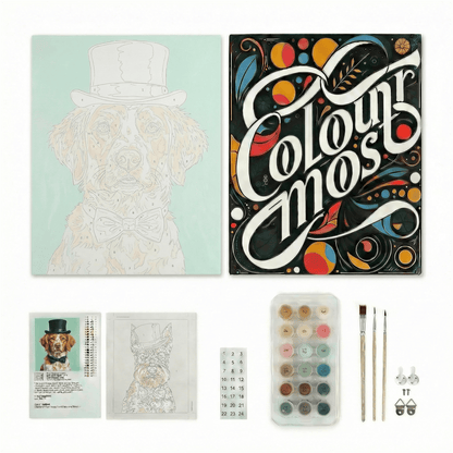 Brittany | "Dapper Pets" Original Paint by Numbers (16"x20" / 40x50cm)