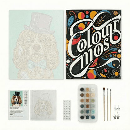 Yorkshire Terrier | "Blooming Pets" Original Paint by Numbers (16"x20" / 40x50cm)