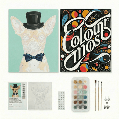 Chihuahua | "Blooming Pets" Original Paint by Numbers (16"x20" / 40x50cm)