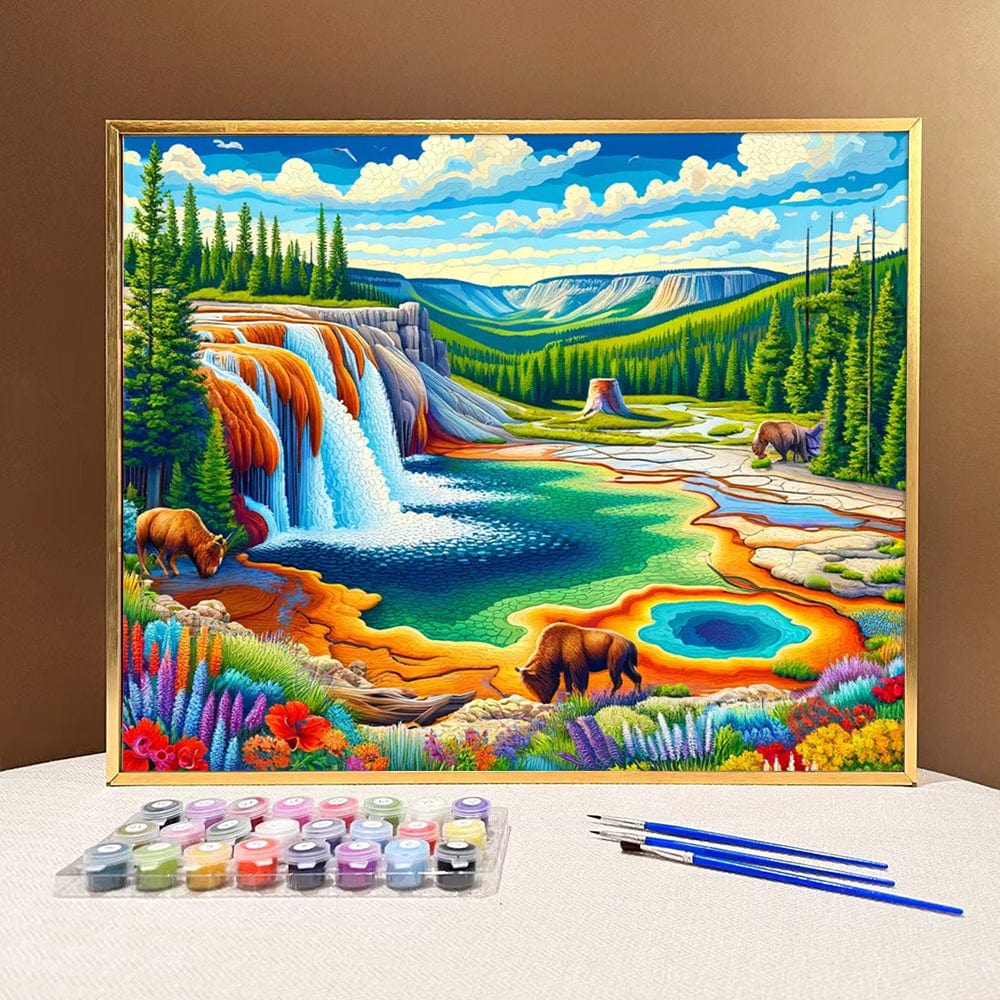 "Colorful Yellowstone" Series by ColourMost™ #32 | Original Paint by Numbers (16"x20" / 40x50cm)