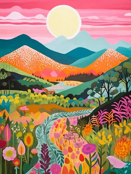 "Colorful Mountains" Series by ColourMost™ #01 - 'Susurrus' | Original Paint by Numbers