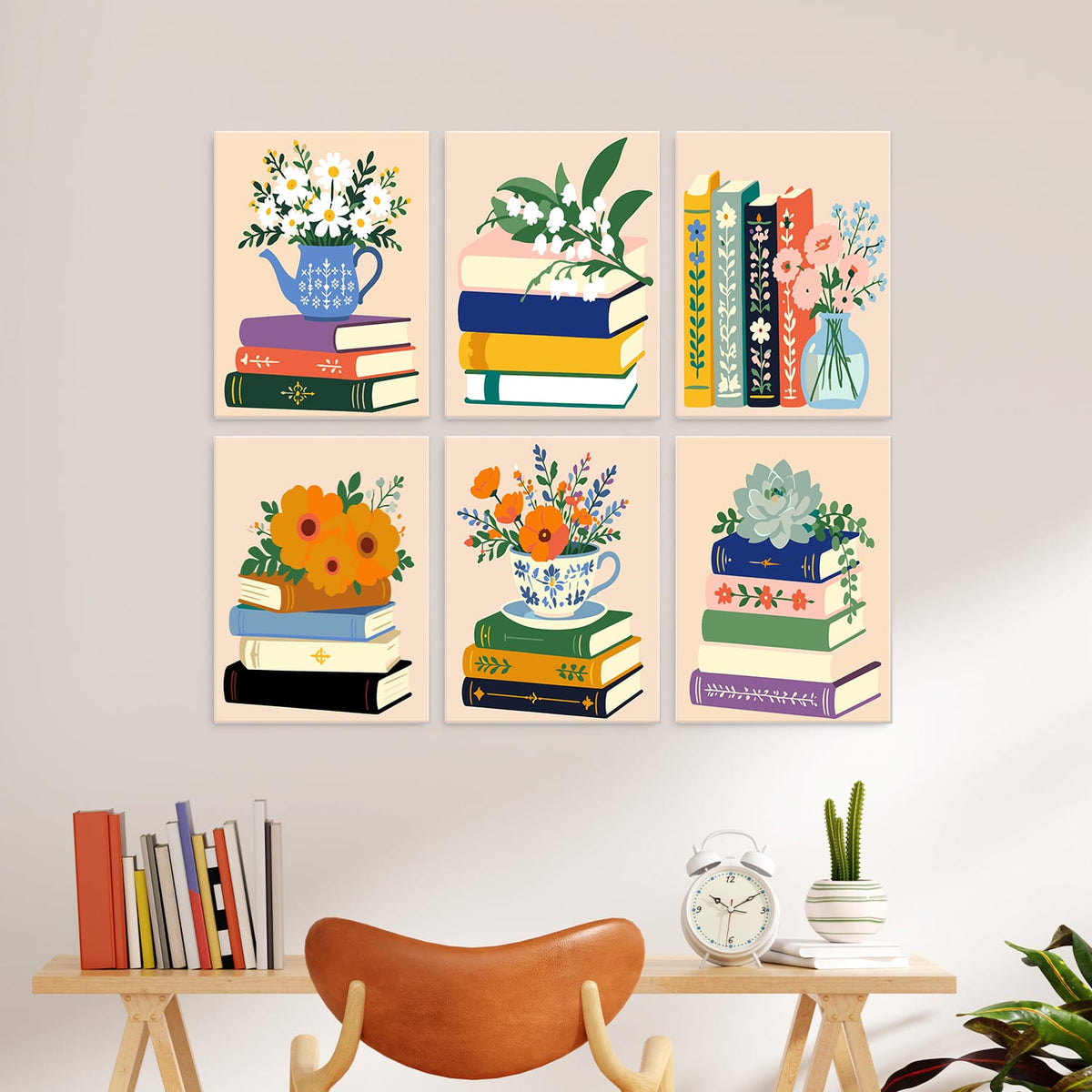 Mini Paint by Numbers Kit – Bloom & Books | 6 Canvas Panels