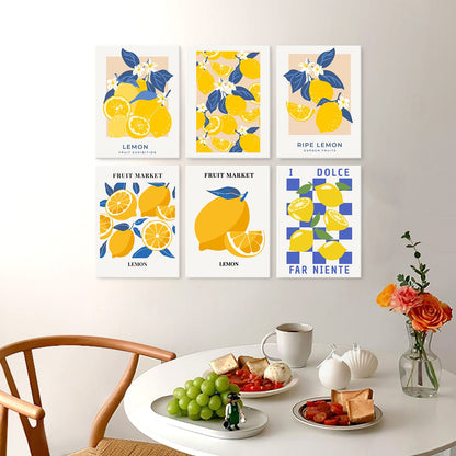 Mini Paint by Numbers Kit - Lemon Dolce ｜6 Canvas Panels
