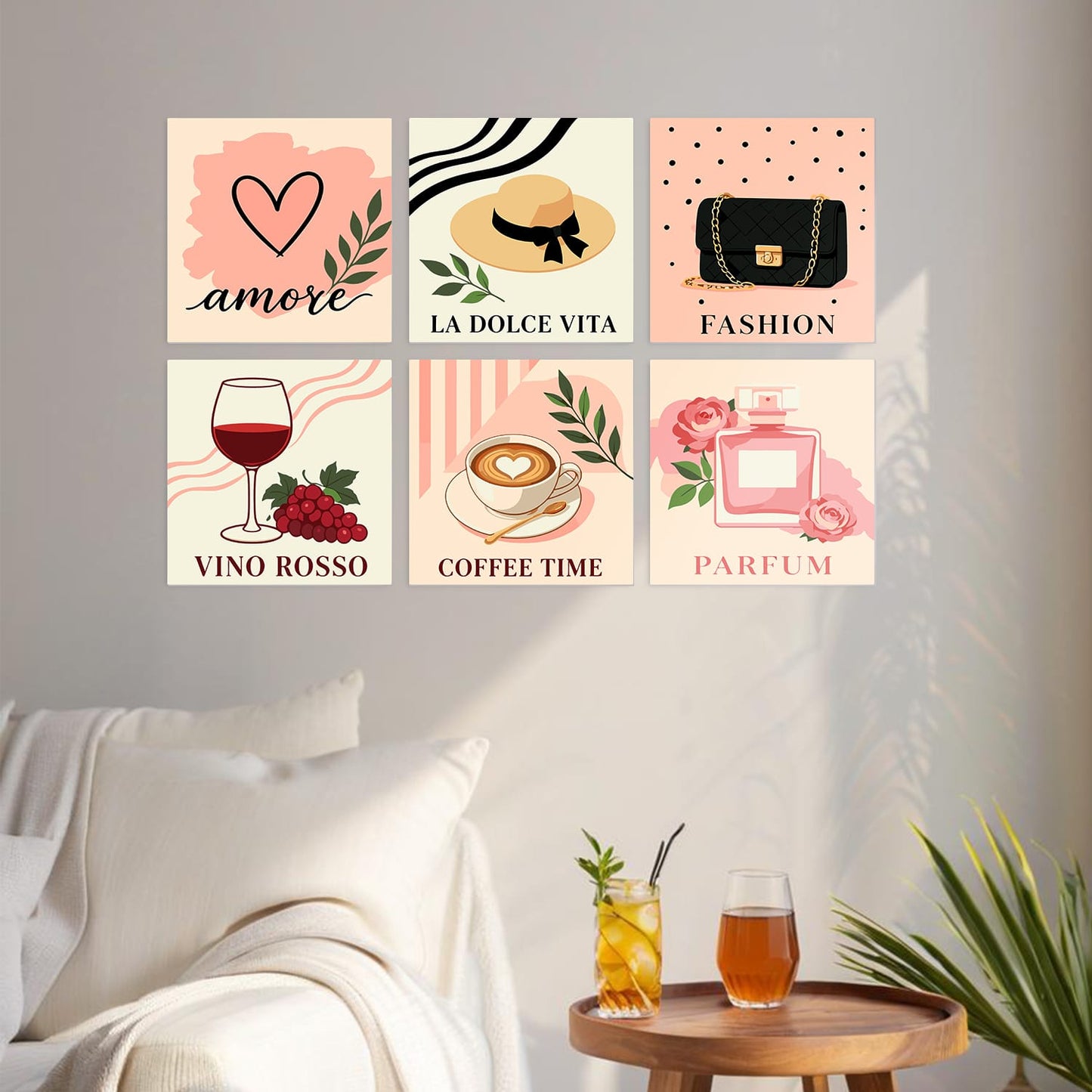 Mini Paint by Numbers Kit - Chic Moments ｜6 Canvas Panels