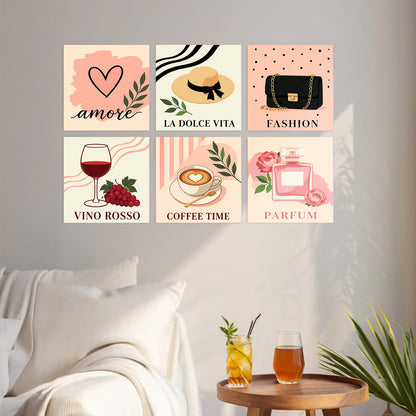 Mini Paint by Numbers Kit - Chic Moments ｜6 Canvas Panels