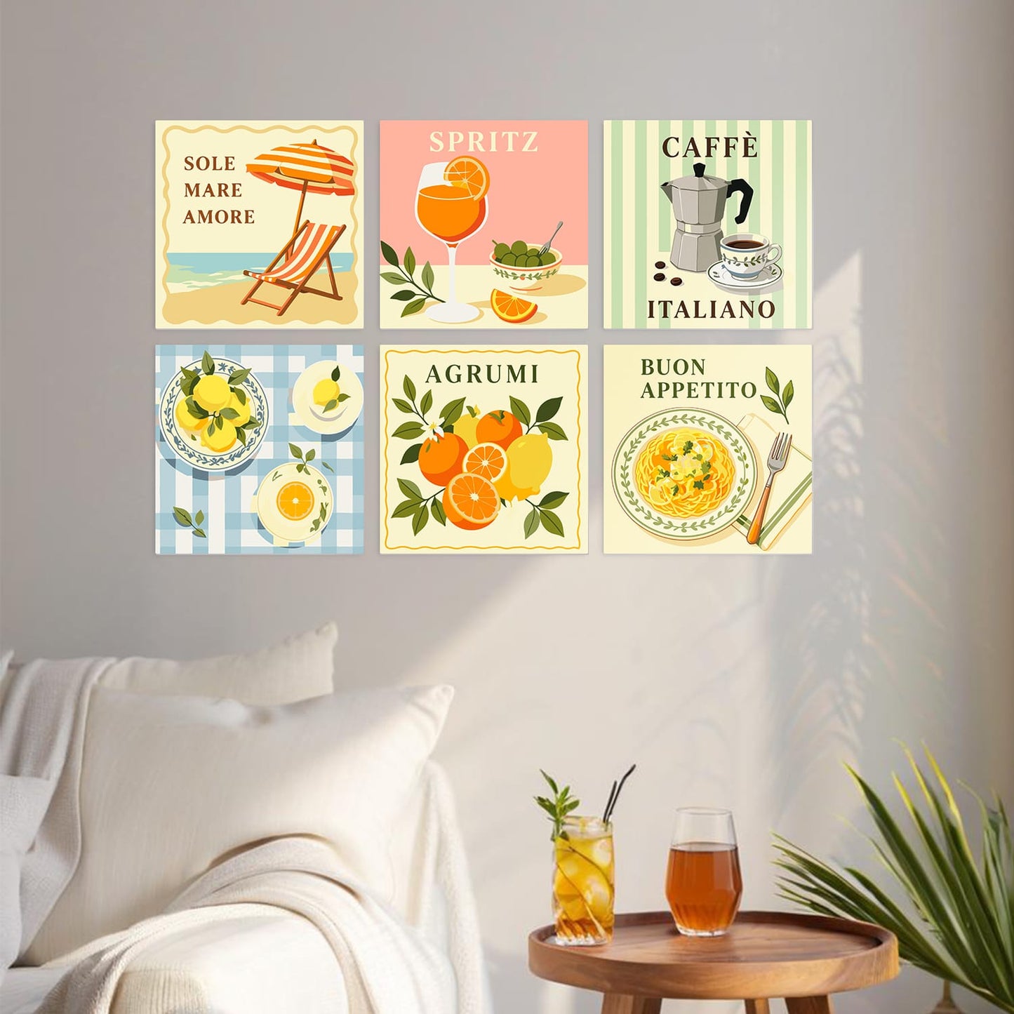 Mini Paint by Numbers Kit - La Dolce Vita ｜6 Canvas Panels