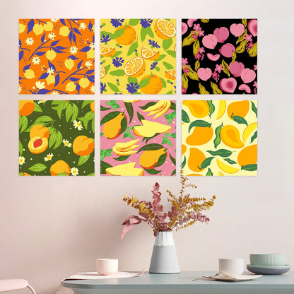 Mini Paint by Numbers Kit - Fruitful Blooms ｜6 Canvas Panels