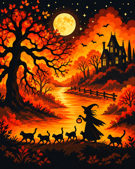 Witching Hour in Autumn | Paint by Numbers (16"x20" / 40x50cm)