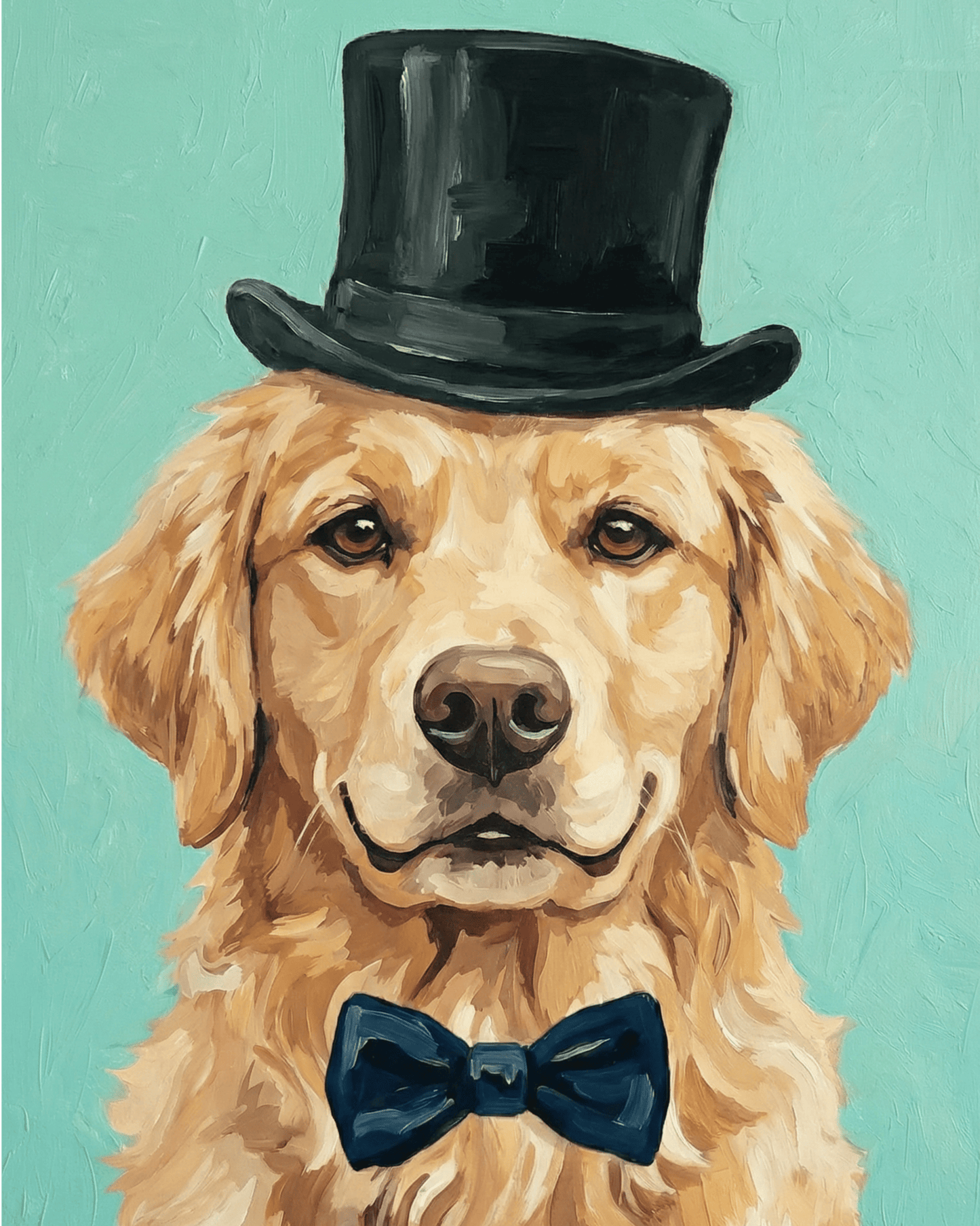 Golden Retriever | "Blooming Pets" Original Paint by Numbers (16"x20" / 40x50cm)