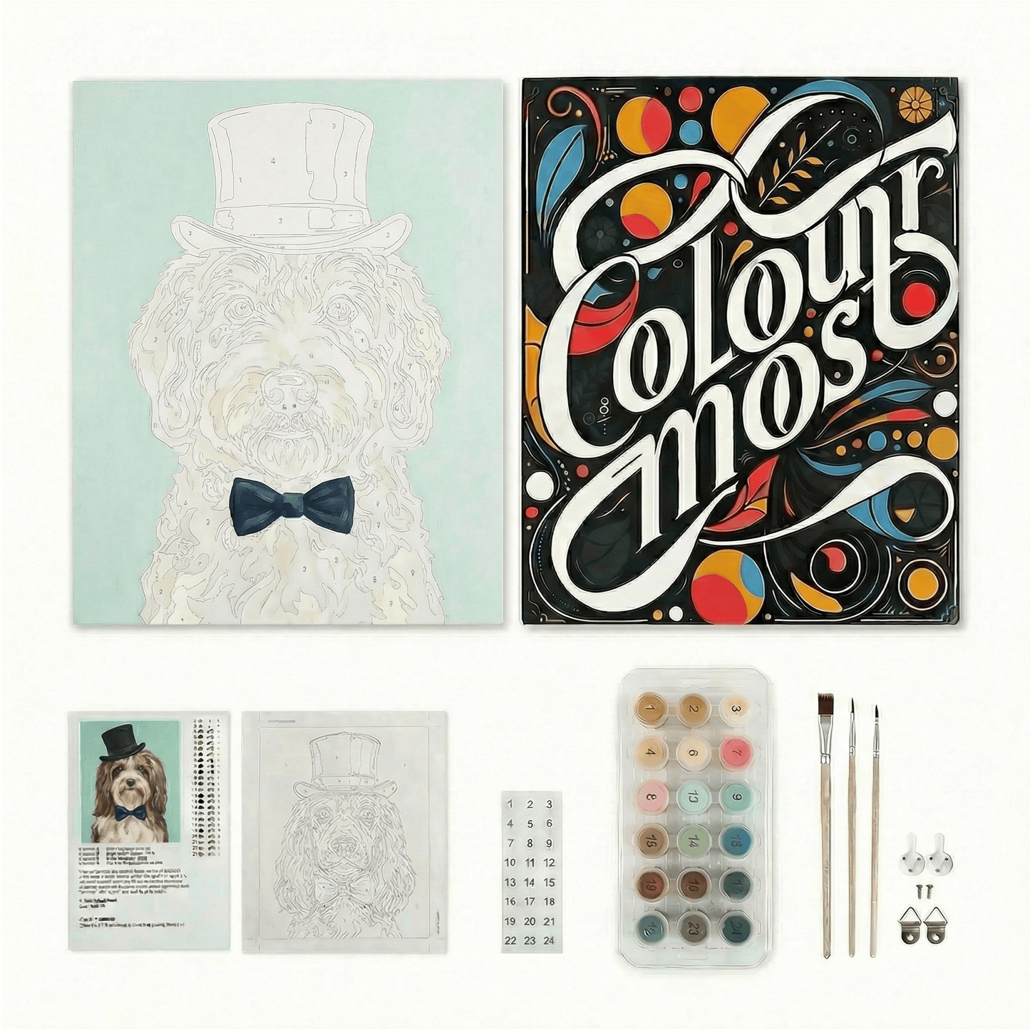 Havanese | "Dapper Pets" Original Paint by Numbers (16"x20" / 40x50cm)