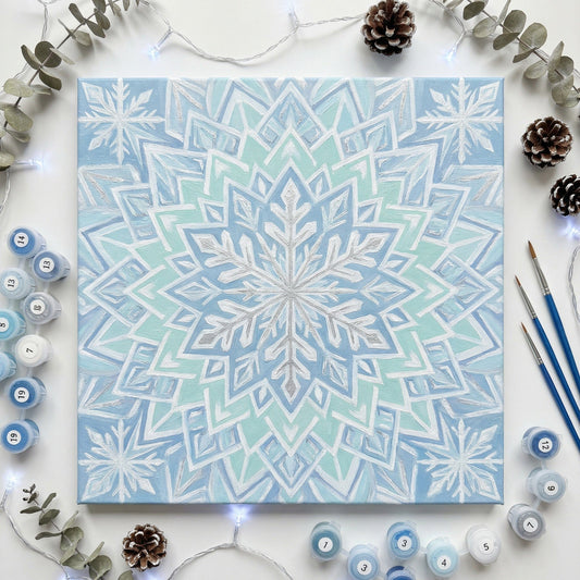 "Serenity Mandalas" Series - P260322#05 | Original Paint by Numbers (16"x16" / 40x40cm)