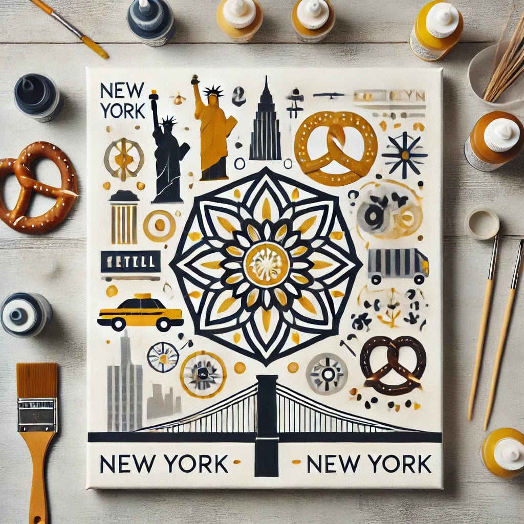 New York x Mandalas Original Paint by Numbers 40x50cm Colourmost
