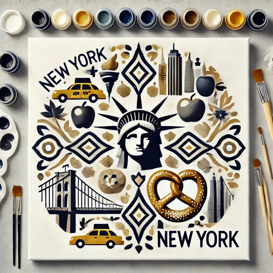 "Serenity Mandalas" Series by ColourMost™ - New York #18 | Original Paint by Numbers (16"x16" / 40x40cm)