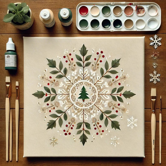 "Serenity Mandalas" Series by ColourMost™ - Christmas P2#06 | Original Paint by Numbers (16"x16" / 40x40cm)