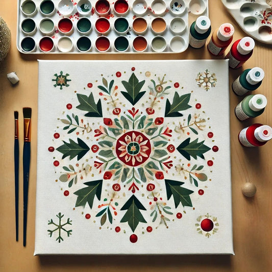 "Serenity Mandalas" Series by ColourMost™ - Christmas P2#07 | Original Paint by Numbers (16"x16" / 40x40cm)